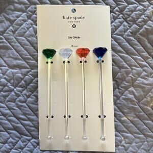 kate spade NEW YORK x Target COCKTAIL Acrylic DIAMOND Gem STIR STICKS / 4-Pc NEW